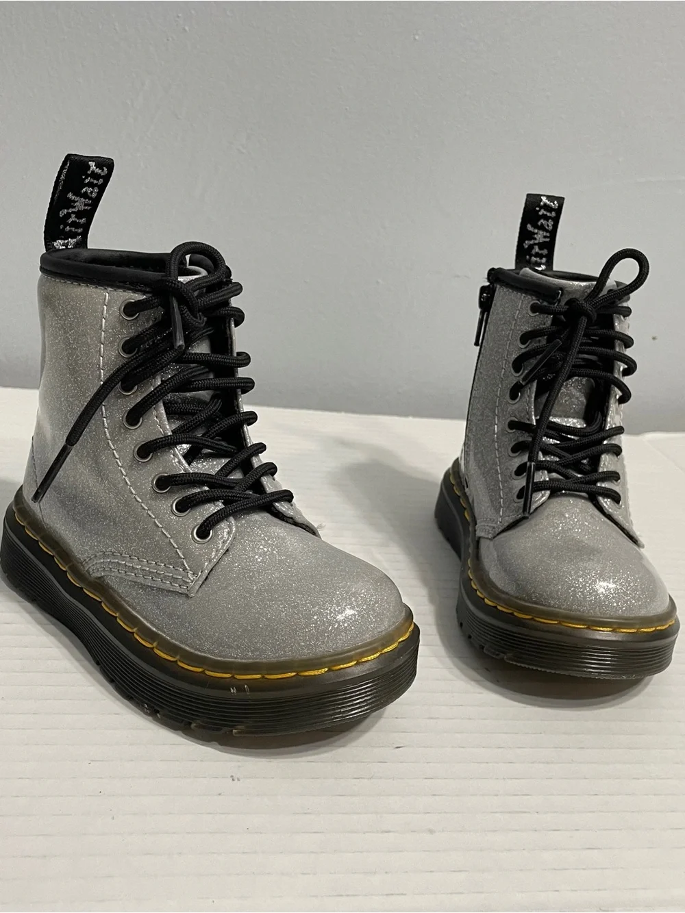 Dr. Martens sparkly silver